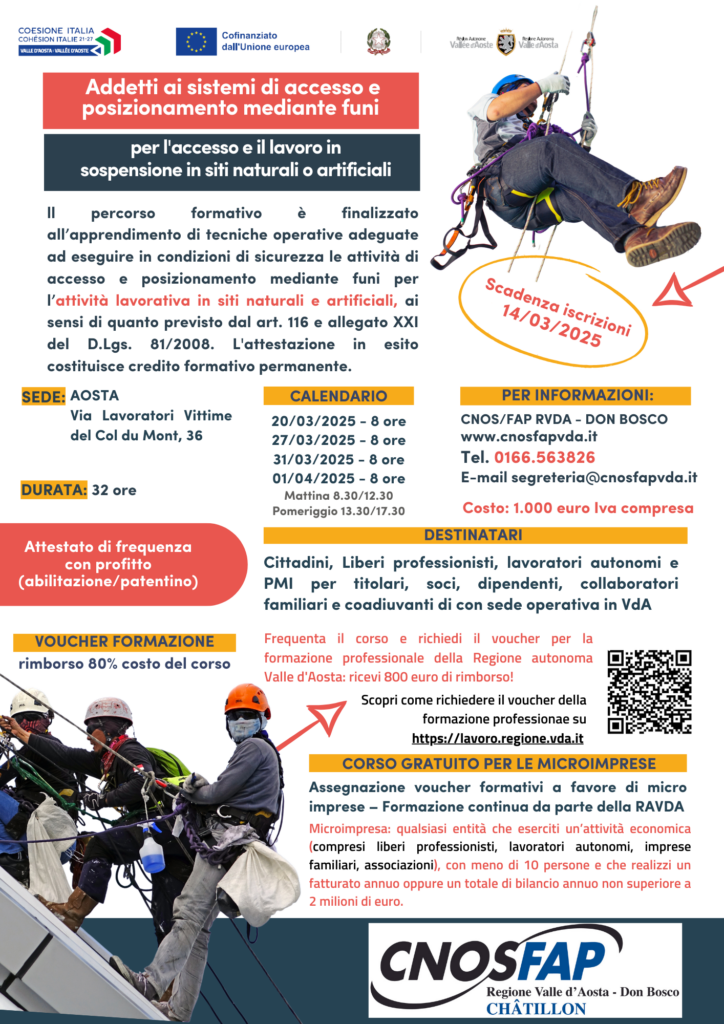 Locandina corso funi