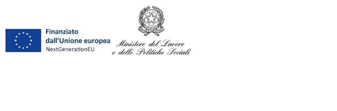 logo della nextgenerationEU e del Ministero del lavoro e delle politiche sociali